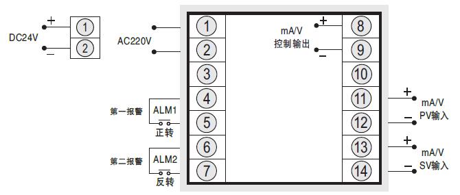 SWP-LCD-A/M735接线图 SWP-LCD-A/M735接线图