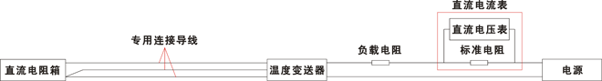 热电阻温度变送器调校接线图 热电阻温度变送器调校接线图