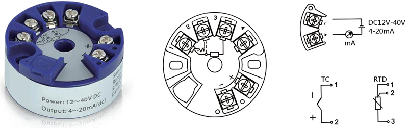温度变送器YR-ER213接线图 温度变送器YR-ER213接线图