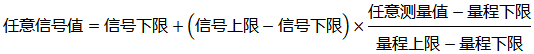 计算某显示值对应的输入信号的公式 计算某显示值对应的输入信号的公式