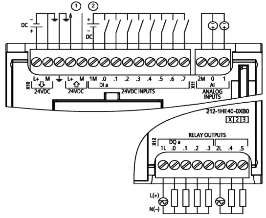 6ES7 212-1HE40-0XB0接线图 6ES7 212-1HE40-0XB0接线图