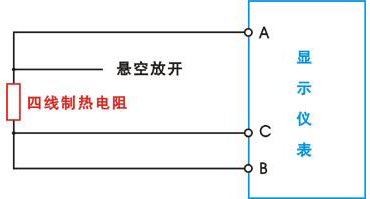 4线制热电阻与显示仪表接线 4线制热电阻与显示仪表接线