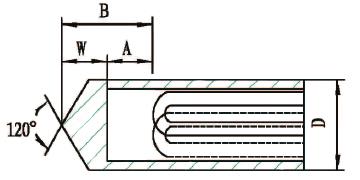绝缘分离式铠装热电偶测量端 绝缘分离式铠装热电偶测量端