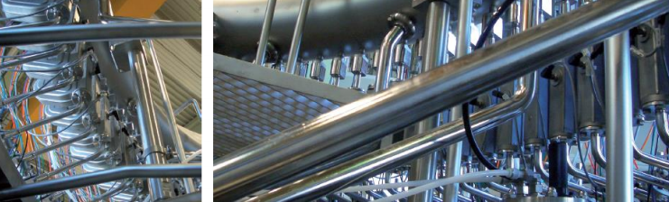 安装于灌装机上的质量流量计 安装于灌装机上的质量流量计