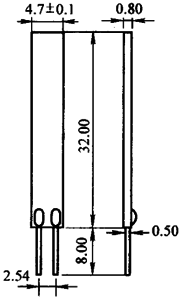 日本产100W47厚膜铂电阻尺寸 日本产100W47厚膜铂电阻尺寸