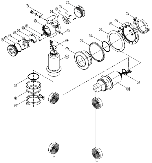 smar公司卫生型密度计/浓度计DT301S分解图 smar公司卫生型密度计/浓度计DT301S分解图
