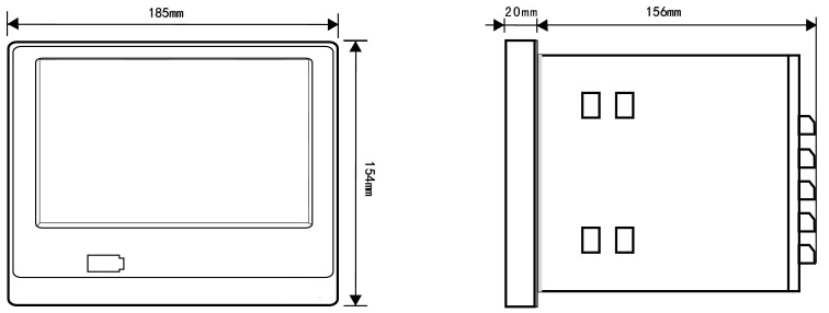 fkswng触摸式无纸记录仪外形尺寸