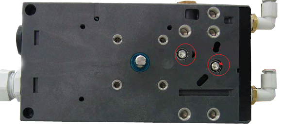 阀门定位器背面安装螺孔图 阀门定位器背面安装螺孔图