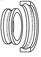 轴承室偏心时的对中不良接触痕迹 轴承室偏心时的对中不良接触痕迹