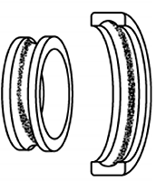 轴偏心时的对中不良接触痕迹 轴偏心时的对中不良接触痕迹