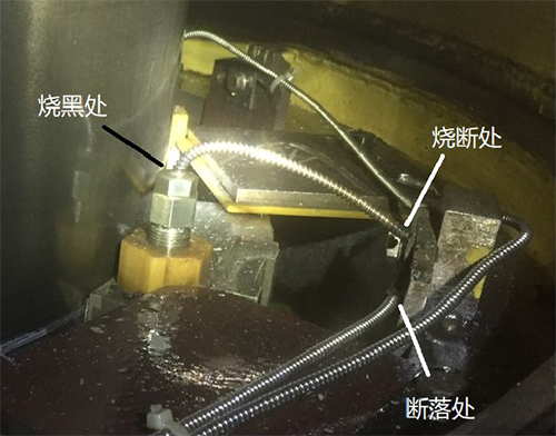 Pt100铂热电阻引线烧毁位置