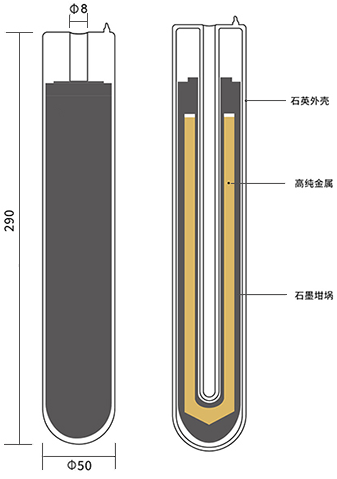 金属固定点容器外形尺寸及结构示意图