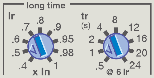 MT框架断路器长延时保护区域 MT框架断路器长延时保护区域