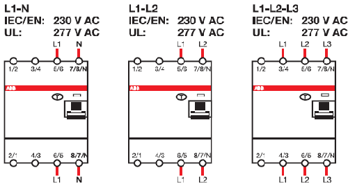 三相电路A、B、C或单相电路L-N接线时，开关最右边两极始终都接入电路，那么漏电保护和测试按钮功能都不会受到影响